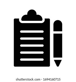 clipboard vector glyph color icon 