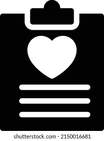 clipboard vector glyph flat icon
