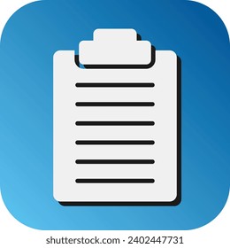 Clipboard  Vector Glyph Gradient Background Icon For Personal And Commercial Use.
