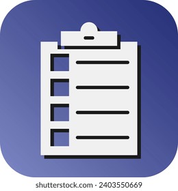 Clipboard Vector Glyph Gradient Background Icon For Personal And Commercial Use.
