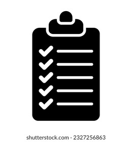 Clipboard Vector Glyph Icon For Personal And Commercial Use.
