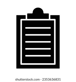 Clipboard Vector Glyph Icon For Personal And Commercial Use.
