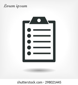 clipboard . Vector icon 10 EPS