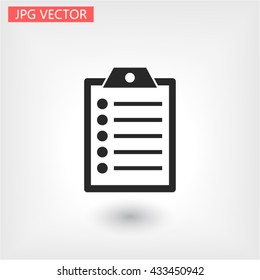 clipboard . Vector icon 10 EPS