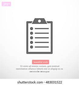 clipboard . Vector icon 10 EPS