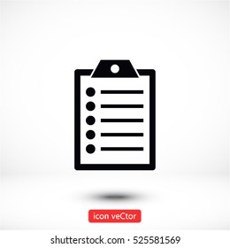 clipboard . Vector icon 10 EPS