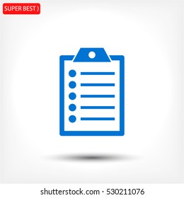 clipboard . Vector icon 10 EPS
