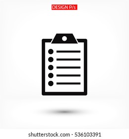 clipboard . Vector icon 10 EPS