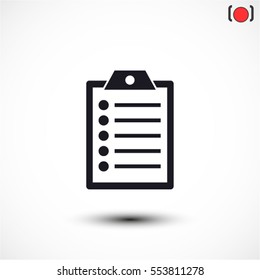 clipboard . Vector icon 10 EPS