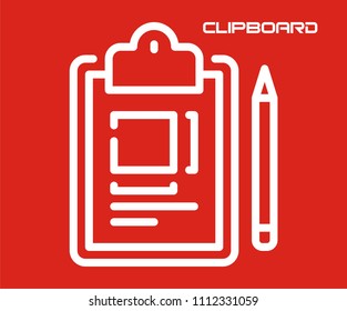 Clipboard vector icon 