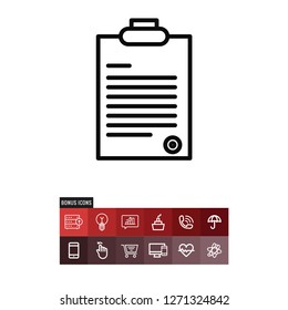 Clipboard vector icon