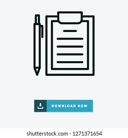 Clipboard vector icon
