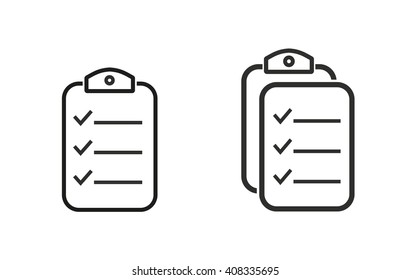 Clipboard   vector icon. Black  illustration isolated on white  background for graphic and web design.