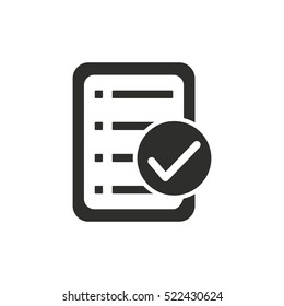 Clipboard vector icon. Black illustration isolated on white background for graphic and web design.