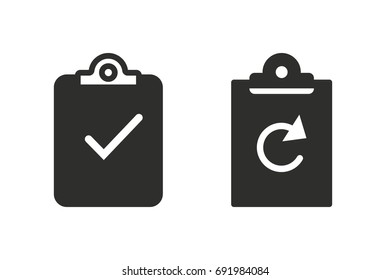 Clipboard vector icon. Black illustration isolated on white background for graphic and web design.