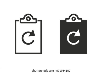 Clipboard vector icon. Black illustration isolated on white background for graphic and web design.