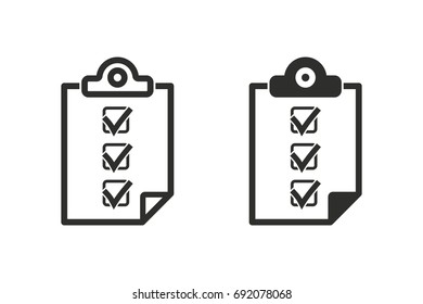 Clipboard vector icon. Black illustration isolated on white background for graphic and web design.