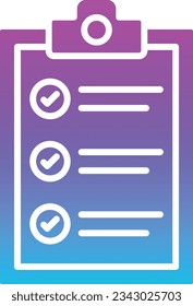 Clipboard vector icon. Can be used for printing, mobile and web applications.