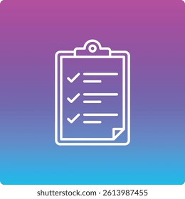 Clipboard vector icon. Can be used for printing, mobile and web applications.