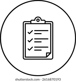 Clipboard vector icon. Can be used for printing, mobile and web applications.