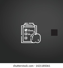 Clipboard vector icon. Clipboard concept stroke symbol design. Thin graphic elements vector illustration, outline pattern for your web site design, logo, UI. EPS 10.