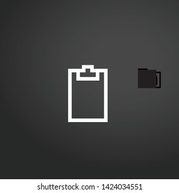 Clipboard vector icon. Clipboard concept stroke symbol design. Thin graphic elements vector illustration, outline pattern for your web site design, logo, UI. EPS 10.