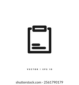 Clipboard Vector Icon. Editable Stroke