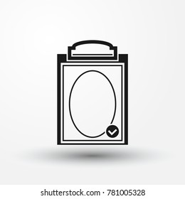 Clipboard vector icon. Flat image 10 EPS