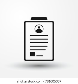 Clipboard vector icon. Flat image 10 EPS