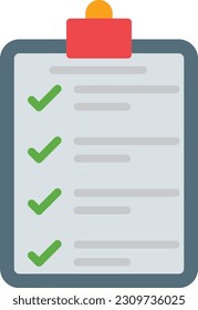 Clipboard Vector Icon Flat Style