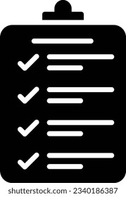 Clipboard Vector Icon Glyph Style