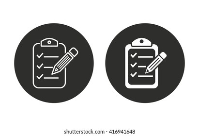 Clipboard    vector icon. Illustration isolated for graphic and web design.