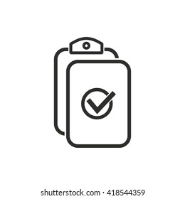 Clipboard   vector icon. Illustration isolated on white  background for graphic and web design.