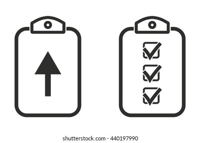 Clipboard vector icon. Illustration isolated on white background for graphic and web design.