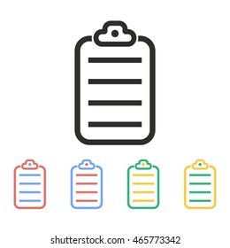 Clipboard vector icon. Illustration isolated on white background for graphic and web design.