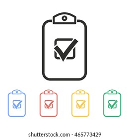 Clipboard vector icon. Illustration isolated on white background for graphic and web design.