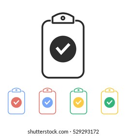 Clipboard vector icon. Illustration isolated on white background for graphic and web design.