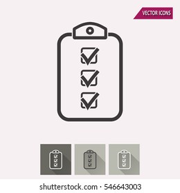 Clipboard vector icon. Illustration isolated for graphic and web design.