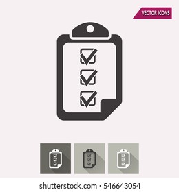 Clipboard vector icon. Illustration isolated for graphic and web design.