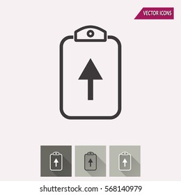 Clipboard vector icon. Illustration isolated for graphic and web design.