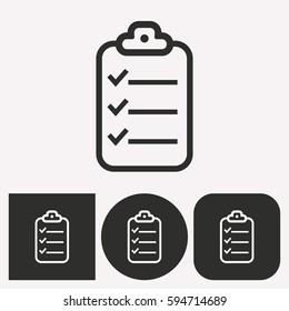 Clipboard vector icon. Illustration isolated for graphic and web design.