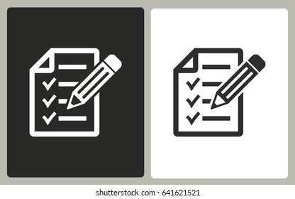 Clipboard vector icon. Illustration isolated for graphic and web design.