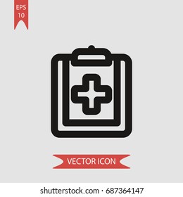 Clipboard vector icon, illustration symbol