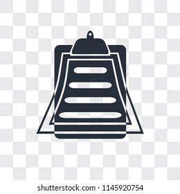 Clipboard vector icon isolated on transparent background, Clipboard logo concept