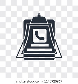 Clipboard vector icon isolated on transparent background, Clipboard logo concept