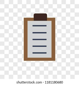 Clipboard vector icon isolated on transparent background, Clipboard logo concept