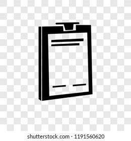 Clipboard vector icon isolated on transparent background, Clipboard transparency logo concept