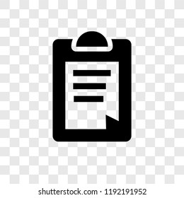 Clipboard vector icon isolated on transparent background, Clipboard transparency logo concept