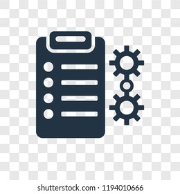 Clipboard vector icon isolated on transparent background, Clipboard transparency logo concept