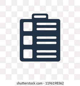 Clipboard vector icon isolated on transparent background, Clipboard transparency concept can be used web and mobile